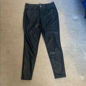 Black Faux Leather Pants